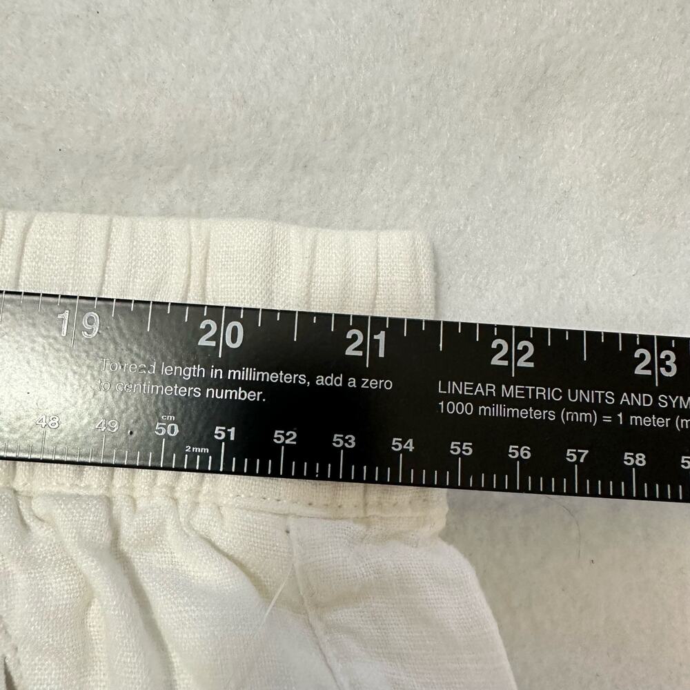 Athleta Retreat 100% Linen Wide Leg Pants in White NWT Size 22 - Picture 6 of 8